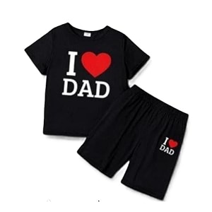 Kids Cotton Printed Top with Solid Bottom