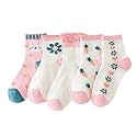 Kids Cotton Socks, Pack of 5, Cartoon Designs, Ages 3-5 Years, Unisex