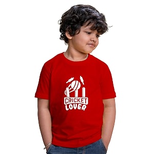 Kids Cricket Lover Half Sleeve Printed Tshirt