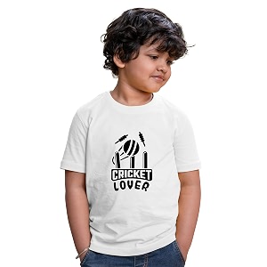Kids Cricket Lover Half Sleeve Printed Tshirt