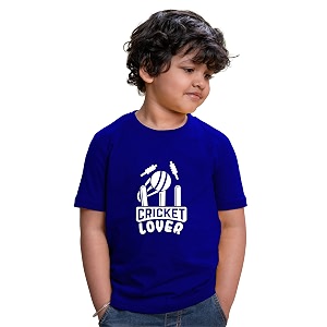 Kids Cricket Lover Half Sleeve Printed Tshirt