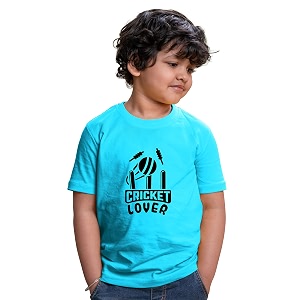 Kids Cricket Lover Half Sleeve Printed Tshirt