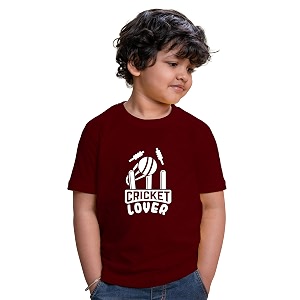 Kids Cricket Lover Half Sleeve Printed Tshirt