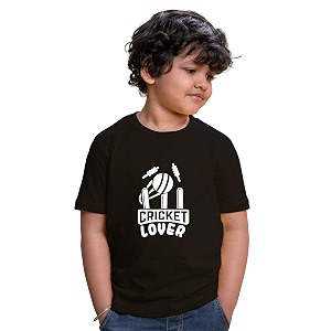 Kids Cricket Lover Half Sleeve Printed Tshirt