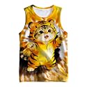 Kids Cute Animal Tie Dye Tank Tops Shirt Sleeveless Undershirt