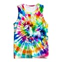 Kids Cute Animal Tie Dye Tank Tops Shirt Sleeveless Undershirt