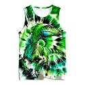 Kids Cute Animal Tie Dye Tank Tops Shirt Sleeveless Undershirt