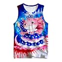 Kids Cute Animal Tie Dye Tank Tops Shirt Sleeveless Undershirt