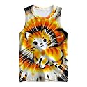 Kids Cute Animal Tie Dye Tank Tops Shirt Sleeveless Undershirt