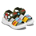 Kids Cute Cartoon Summer Sandals | Premium Anti-Slip Casual Footwear for Toddlers, Baby Boys &amp; Girls | Lightweight EVA Soft Cushioned Sole Flat Shoes with Secure Adjustable Ankle Strap Button Closure for All-Day Outdoor P