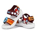 Kids Cute Cartoon Summer Sandals | Premium Anti-Slip Casual Footwear for Toddlers, Baby Boys &amp; Girls | Lightweight EVA Soft Cushioned Sole Flat Shoes with Secure Adjustable Ankle Strap Button Closure for All-Day Outdoor P