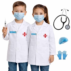 Kids Doctor Coat and Nurse Dress Set