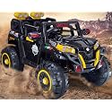 Kids Electric Ride On Car, 4x4 Battery Operated Toy Vehicle (with Assembly +1 Year Warranty, Black)