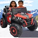 Big Size Rechargeable Baby Battery-Powered Electric Car Jeep for Kids Ride-On Car Toy with Bluetooth Music &amp; Lights – Dual Control Mode for Ages 2 to 8 Year (6 Month Warranty, Red)