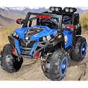 Wishmaster Battery Operated Jeep for Kids, Ride on Toy Baby Car with Light &amp; Music, Kids Battery Jeep, Rechargeable Car for Kids to Drive 3 to 8 Years Boy Girl (with 1 Year Warranty, Blue)