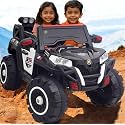 Wishmaster 4X4 Battery Operated Ride-On Jeep For Kids | Dual Motor, LED Lights, Music System, Remote Control | Electric Jeep For Boys &amp; Girls | 4 Motor Jeep (2–8 Years), Black