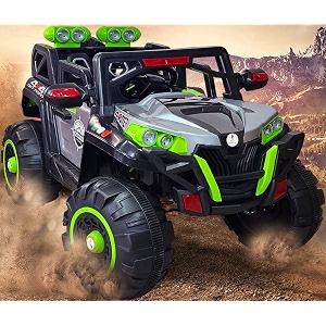 kids electric ride on car 4x4 battery operated toy vehicle with assembly 1 year warranty greygreen