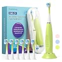 Kids Electric Toothbrushes Toddlers Rechargeable, 6 Heads, Ages 2-12, Green