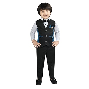 kids ethnic dress suit set i boy39s 3-piece suit with bow tie  kids designer partysuit set shirt pant amp waistcoat