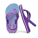 Kids Flip Flops with Adjustable Back Strap Glitter EVA Thong Sandals