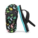 Kids Flip Flops with Adjustable Back Strap Glitter EVA Thong Sandals