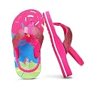 Kids Flip Flops with Adjustable Back Strap Glitter EVA Thong Sandals
