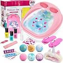 Kids Foot Spa Kit for Girls Ages 6-12, Nail Art Set, Birthday Gift