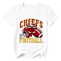 Kids Football Shirt Game Day Graphic Tee Boys Girls Short Sleeve Sports Top