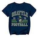 Kids Football Shirt Game Day Graphic Tee Boys Girls Short Sleeve Sports Top
