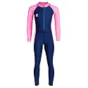 Kids Full Body Swimsuit One piece Long Sleeve Wetsuit Skin Sun Protection Sunsuit Swimwear for Girls S Size