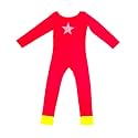 Kids Full Body Unitard for Girls and Boys | Nylon Spandex One Piece Outfit | Flexible Dancewear Costume for Gymnastics Ballet Yoga Training Activities | Red