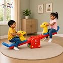 Kids Giraffe See Saw Rocker | Strong & Safe Plastic Seesaw Toy