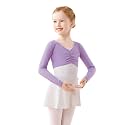 Kids Girls Ballet Wrap Tops Long Sleeve Crop Dance Sweaters for Leotards