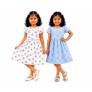 Kids Girls Combo Frock Girl Cotton