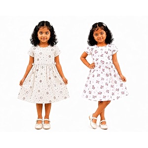 Kids Girls Combo Frock Girl Cotton