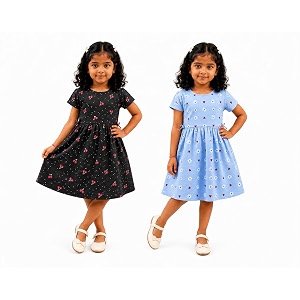 Kids Girls Combo Frock Girl Cotton