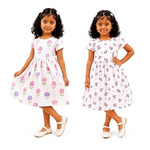 Kids Girls Combo Frock Girl Cotton