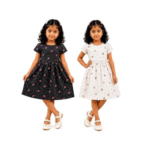 Kids Girls Combo Frock Girl Cotton