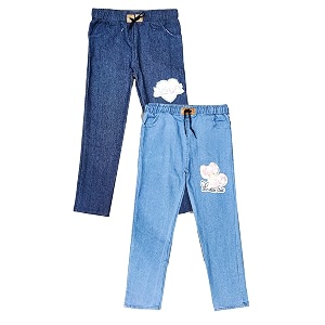 kids girls light fade jeans denim jogger 13-14 years