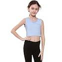 Kids Girls Neon Fluorescent Vest Crop Tops T-Shirt Tee Top Dance Wear Gymnastic Fancy Dress Age 5-14 Years