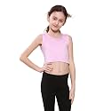 Kids Girls Neon Fluorescent Vest Crop Tops T-Shirt Tee Top Dance Wear Gymnastic Fancy Dress Age 5-14 Years