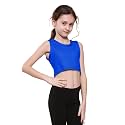 Kids Girls Neon Fluorescent Vest Crop Tops T-Shirt Tee Top Dance Wear Gymnastic Fancy Dress Age 5-14 Years
