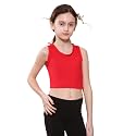 Kids Girls Neon Fluorescent Vest Crop Tops T-Shirt Tee Top Dance Wear Gymnastic Fancy Dress Age 5-14 Years