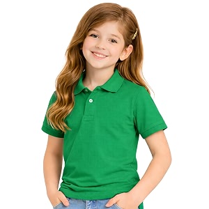 Kids Girls Polo T-Shirt Half Sleeves