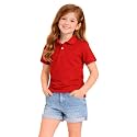 Kids Girls Polo T-Shirt | Half Sleeves | 100% Organic Cotton Rich Bio-Wash Fabric | Ultra Soft &amp; Breathable | Regular Fit | Plain Solid Color Casual Wear &amp; School Uniform