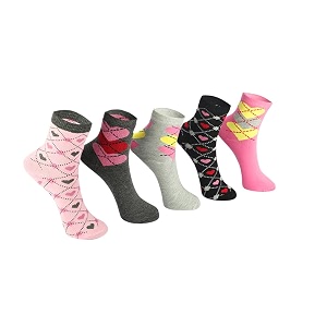 kids girls socks  comfortable amp soft printed cotton baby socks for girls - multicolor pack of 5 pairs