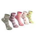 Kids Girls Socks | Comfortable & Soft Printed Cotton Baby Socks for Girls - Multicolor Pack of 5 Pairs