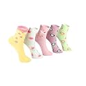 Kids Girls Socks | Comfortable &amp; Soft Printed Cotton Baby Socks for Girls - Multicolor Pack of 5 Pairs