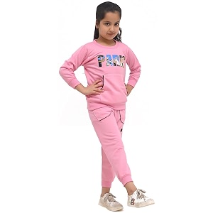 Kids Girls Winter Sweatshirt with Pyjama Set