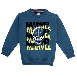 Kids Graphic Print Woolen Sweatshirts with Round